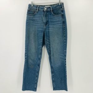 Pacsun High Rise Mom Jeans Frayed Hem Size 27
